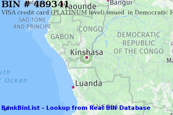 BIN 489341 VISA credit Democratic Republic of the Congo CD