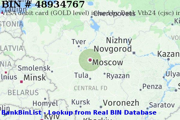 BIN 48934767 VISA debit Russian Federation RU