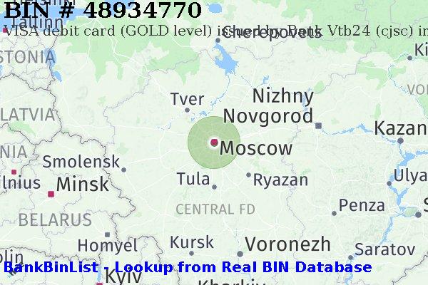 BIN 48934770 VISA debit Russian Federation RU