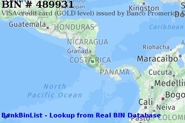 BIN 489931 VISA credit Costa Rica CR