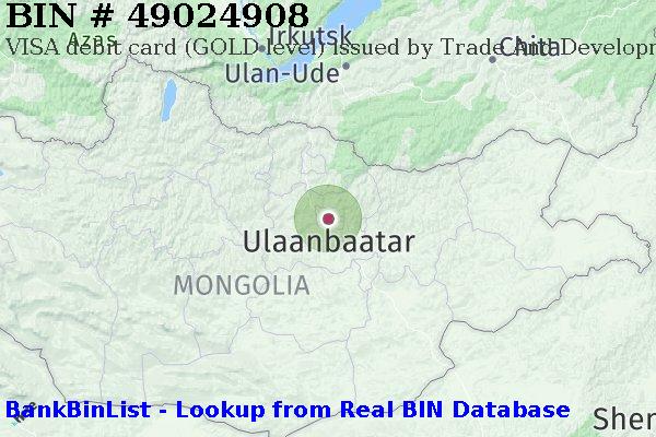 BIN 49024908 VISA debit Mongolia MN