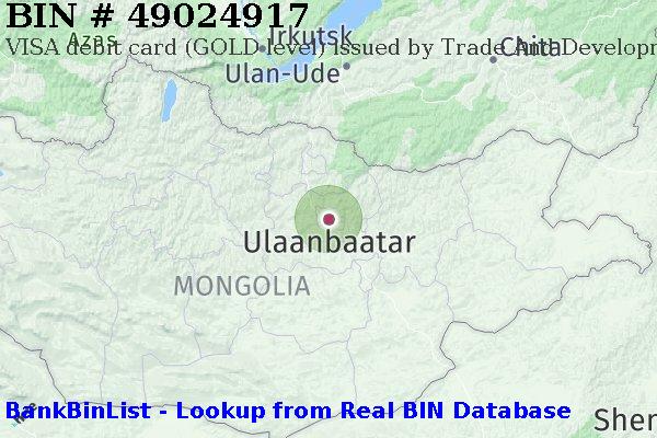 BIN 49024917 VISA debit Mongolia MN