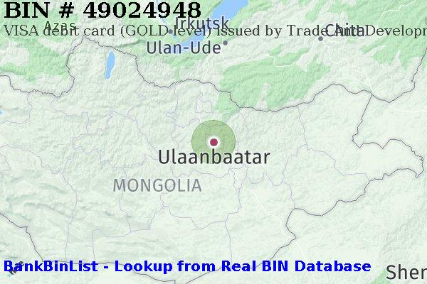 BIN 49024948 VISA debit Mongolia MN
