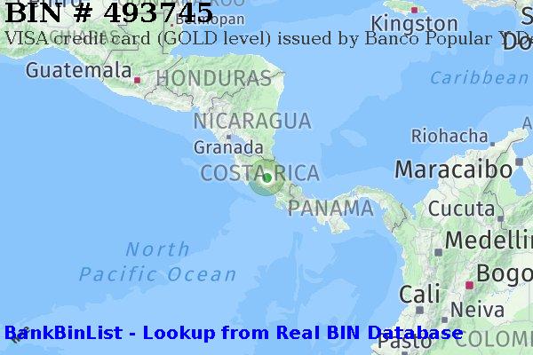 BIN 493745 VISA credit Costa Rica CR
