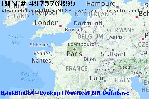 BIN 497576899 VISA debit France FR