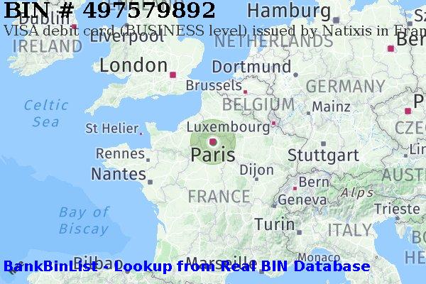 BIN 497579892 VISA debit France FR