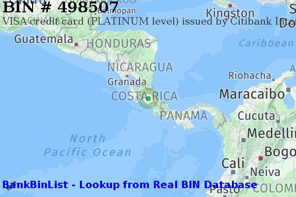 BIN 498507 VISA credit Costa Rica CR
