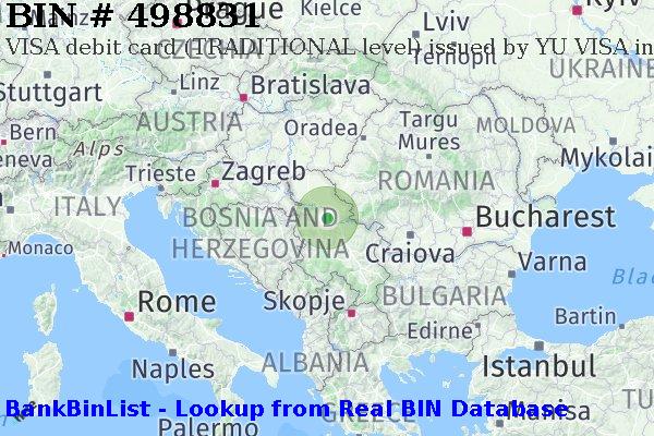 BIN 498831 VISA debit Serbia RS