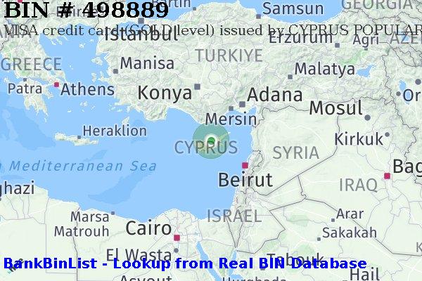 BIN 498889 VISA credit Cyprus CY