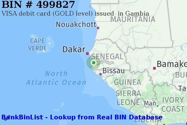 BIN 499827 VISA debit Gambia GM
