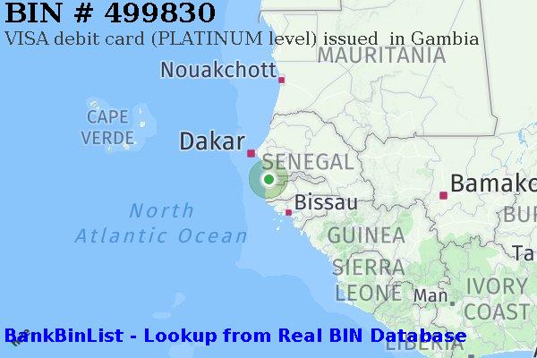 BIN 499830 VISA debit Gambia GM