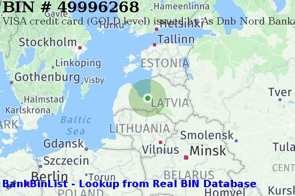 BIN 49996268 VISA debit Latvia LV