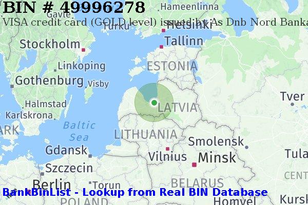 BIN 49996278 VISA debit Latvia LV