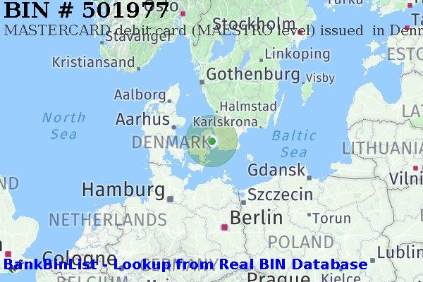 BIN 501977 MASTERCARD debit Denmark DK