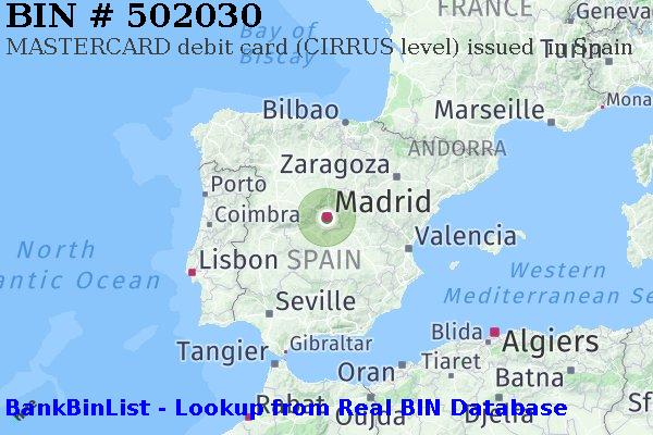 BIN 502030 MASTERCARD debit Spain ES
