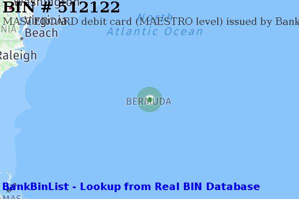 BIN 512122 MASTERCARD debit Bermuda BM
