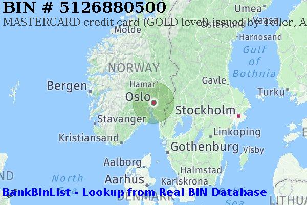 BIN 5126880500 MASTERCARD credit Norway NO