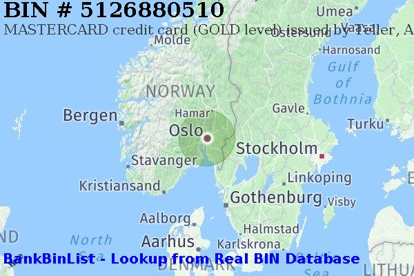BIN 5126880510 MASTERCARD credit Norway NO