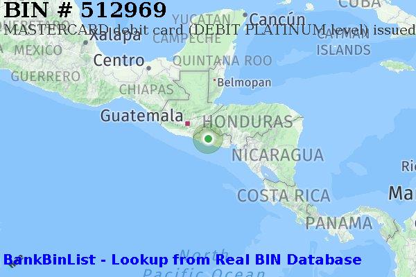 BIN 512969 MASTERCARD debit El Salvador SV