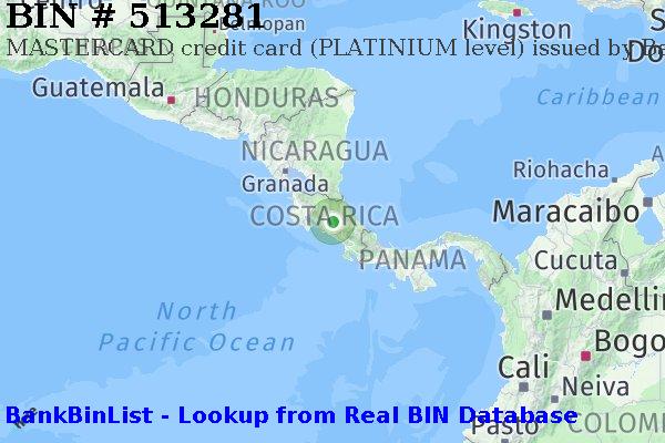 BIN 513281 MASTERCARD credit Costa Rica CR