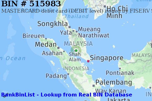 BIN 515983 MASTERCARD debit Malaysia MY
