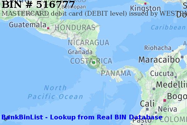 BIN 516777 MASTERCARD debit Costa Rica CR