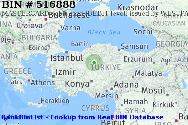 BIN 516888 MASTERCARD debit Turkey TR