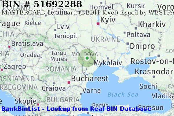 BIN 51692288 MASTERCARD debit Moldova MD