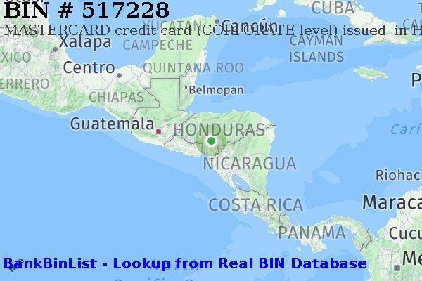 BIN 517228 MASTERCARD credit Honduras HN