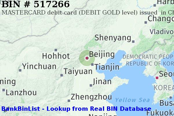 BIN 517266 MASTERCARD debit China CN