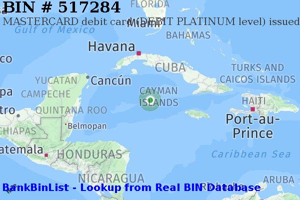 BIN 517284 MASTERCARD debit Cayman Islands KY