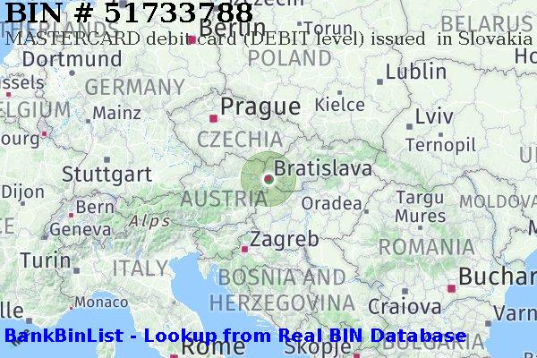 BIN 51733788 MASTERCARD debit Slovakia (Slovak Republic) SK