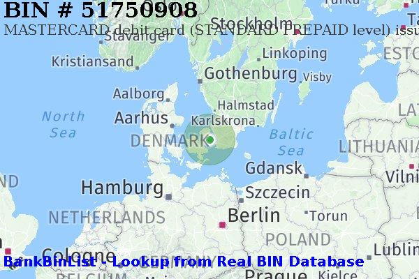 BIN 51750908 MASTERCARD debit Denmark DK