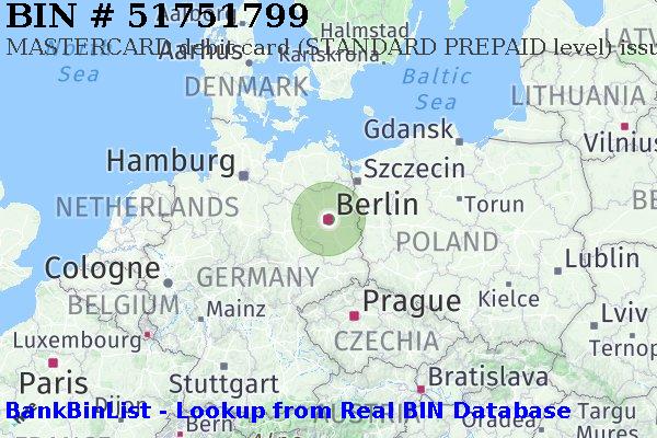 BIN 51751799 MASTERCARD debit Germany DE