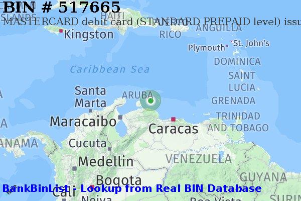 BIN 517665 MASTERCARD debit Curaçao CW