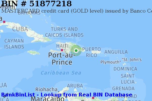 BIN 51877218 MASTERCARD credit Dominican Republic DO