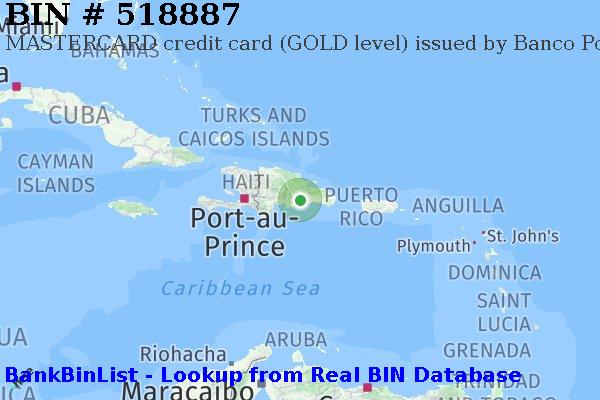 BIN 518887 MASTERCARD credit Dominican Republic DO