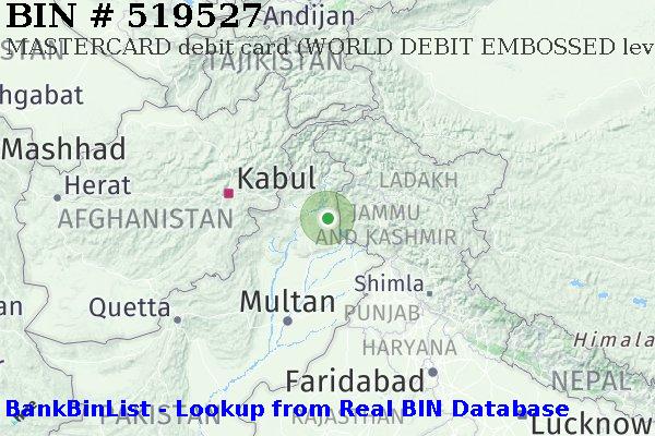 BIN 519527 MASTERCARD debit Pakistan PK