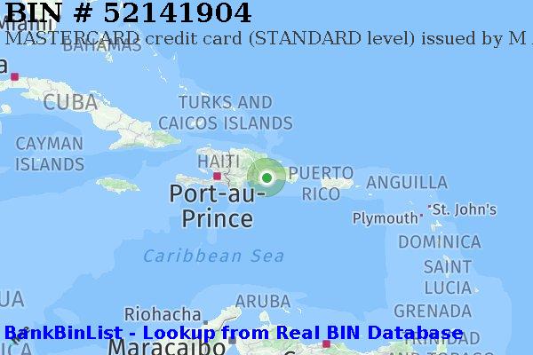 BIN 52141904 MASTERCARD credit Dominican Republic DO