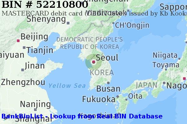 BIN 52210800 MASTERCARD debit South Korea KR