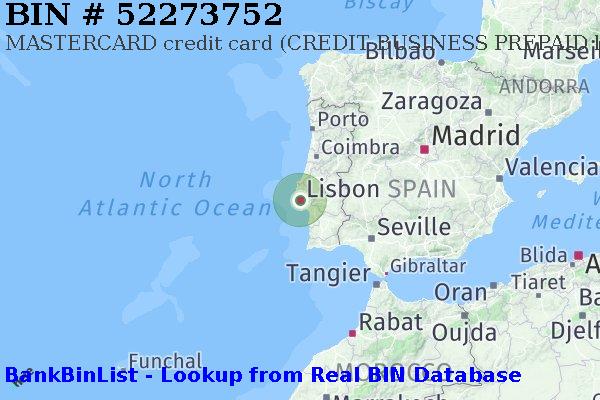 BIN 52273752 MASTERCARD credit Portugal PT