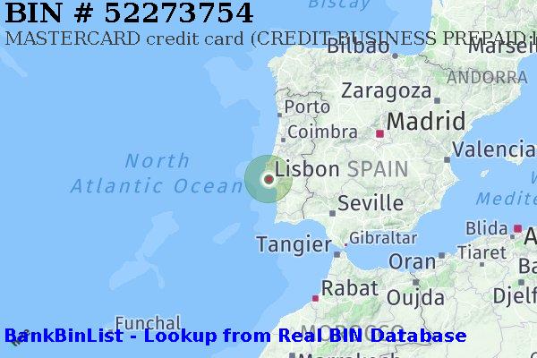 BIN 52273754 MASTERCARD credit Portugal PT