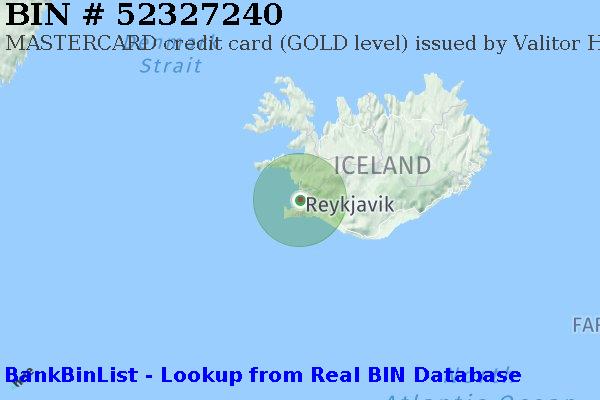 BIN 52327240 MASTERCARD credit Iceland IS