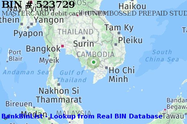 BIN 523729 MASTERCARD debit Cambodia KH