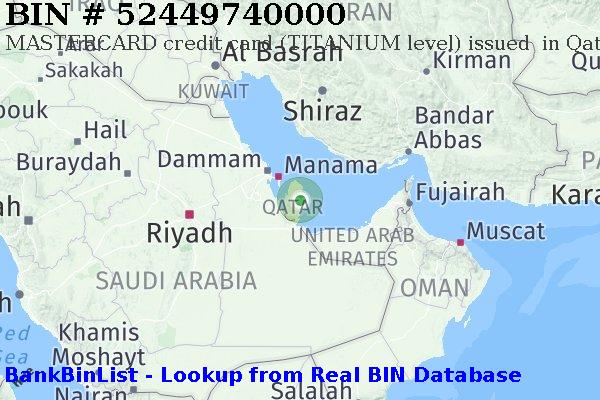 BIN 52449740000 MASTERCARD credit Qatar QA