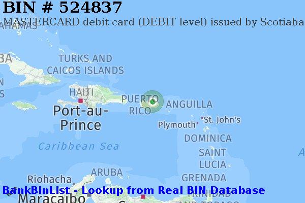 BIN 524837 MASTERCARD debit Puerto Rico PR