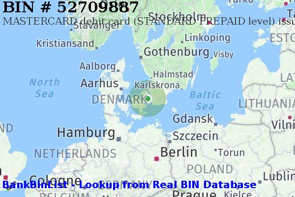 BIN 52709887 MASTERCARD debit Denmark DK