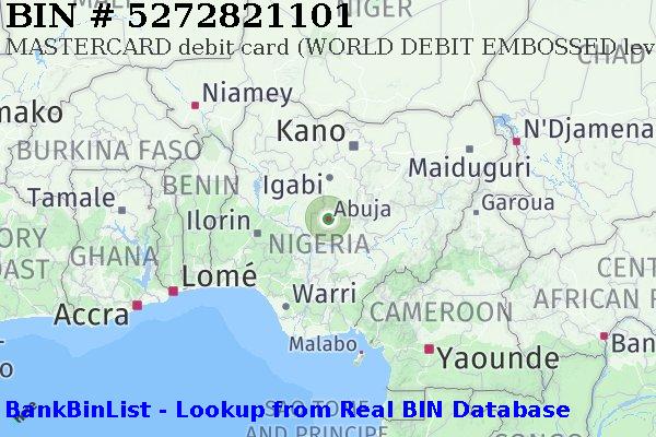 BIN 5272821101 MASTERCARD debit Nigeria NG