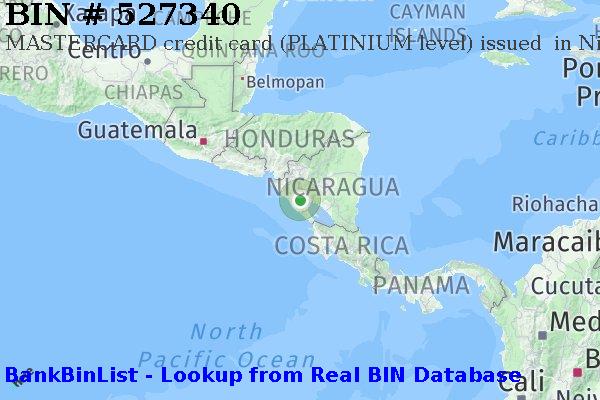 BIN 527340 MASTERCARD credit Nicaragua NI