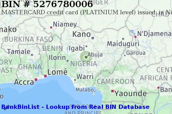 BIN 5276780006 MASTERCARD credit Nigeria NG